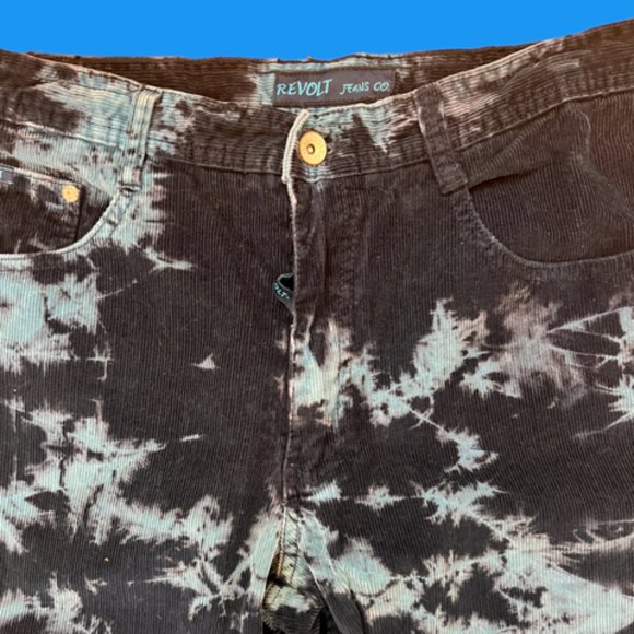 VTG REVOLT JEANS CO. Tie Dye Corduroy Jeans - Picture 4 of 6